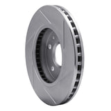 Dynamic Friction 2011-2016 Saab 9-5 Front Left Slotted Silver Brake Rotor by Dynamic Friction Company 611-45014L