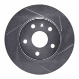 Dynamic Friction 2011-2016 Saab 9-5 Front Right Slotted Silver Brake Rotor by Dynamic Friction Company 611-45014R