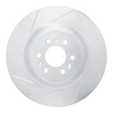 Dynamic Friction 2004-2011 Cadillac CTS Front Left Slotted Silver Brake Rotor by Dynamic Friction Company 611-46015L