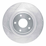 Dynamic Friction 2005-2013 Chevrolet Corvette Front Left Slotted Silver Brake Rotor by Dynamic Friction Company 611-46018L