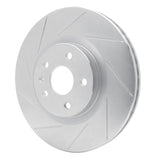 Dynamic Friction 2008-2017 Chevrolet Caprice Front Left Slotted Silver Brake Rotor by Dynamic Friction Company 611-46027L