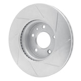 Dynamic Friction 2013-2022 Cadillac ATS Front Left Slotted Silver Brake Rotor by Dynamic Friction Company 611-46033L