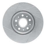 Dynamic Friction 2014-2020 Cadillac ATS Front Left Slotted Silver Brake Rotor by Dynamic Friction Company 611-46038L