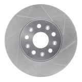 Dynamic Friction 2014-2020 Cadillac ATS Front Left Slotted Silver Brake Rotor by Dynamic Friction Company 611-46038L