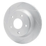 Dynamic Friction 1984-1987 Chevrolet Corvette Front Left Slotted Silver Brake Rotor by Dynamic Friction Company 611-47015L
