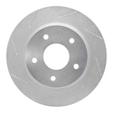 Dynamic Friction 1984-1987 Chevrolet Corvette Front Left Slotted Silver Brake Rotor by Dynamic Friction Company 611-47015L