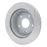 Dynamic Friction 1984-1987 Chevrolet Corvette Front Left Slotted Silver Brake Rotor by Dynamic Friction Company 611-47015L