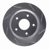 Dynamic Friction 1984-1987 Chevrolet Corvette Front Right Slotted Silver Brake Rotor by Dynamic Friction Company 611-47015R