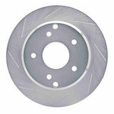 Dynamic Friction 1984-1987 Chevrolet Corvette Rear Left Slotted Silver Brake Rotor by Dynamic Friction Company 611-47016L