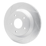 Dynamic Friction 1988-1994 Chevrolet Corvette Front Left Slotted Silver Brake Rotor by Dynamic Friction Company 611-47021L