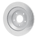 Dynamic Friction 1988-1994 Chevrolet Corvette Front Left Slotted Silver Brake Rotor by Dynamic Friction Company 611-47021L