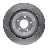Dynamic Friction 2006-2013 Chevrolet Corvette Front Right Slotted Silver Brake Rotor by Dynamic Friction Company 611-47034R