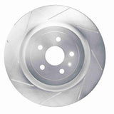 Dynamic Friction 2009-2022 Chevrolet Camaro Rear Left Slotted Silver Brake Rotor by Dynamic Friction Company 611-47039L