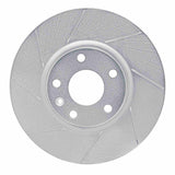Dynamic Friction 2014-2019 Chevrolet Corvette Front Left Slotted Silver Brake Rotor by Dynamic Friction Company 611-47050L
