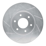 Dynamic Friction 2006-2009 Saab 9-7X Front Left Slotted Silver Brake Rotor by Dynamic Friction Company 611-47069L