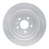 Dynamic Friction 2015-2022 Cadillac ATS Rear Right Slotted Silver Brake Rotor by Dynamic Friction Company 611-47074R