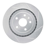 Dynamic Friction 2015-2022 Cadillac ATS Rear Right Slotted Silver Brake Rotor by Dynamic Friction Company 611-47074R