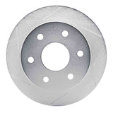 Dynamic Friction 1988-2000 Chevrolet Blazer Front Left Slotted Silver Brake Rotor by Dynamic Friction Company 611-48008L
