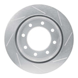 Dynamic Friction 1999-2020 Chevrolet Avalanche 2500 Rear Left Slotted Silver Brake Rotor by Dynamic Friction Company 611-48040L