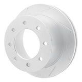 Dynamic Friction 2011-2019 GMC Sierra 3500 2WD HD Rear Left Slotted Silver Brake Rotor by Dynamic Friction Company 611-48060L