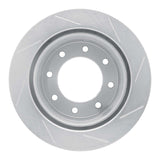 Dynamic Friction 2011-2019 GMC Sierra 3500 2WD HD Rear Left Slotted Silver Brake Rotor by Dynamic Friction Company 611-48060L