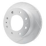 Dynamic Friction 2011-2022 GMC Sierra 2500 2WD HD/2500 2WD HD Classic Rear Left Slotted Silver Brake Rotor by Dynamic Friction Company 611-48061L