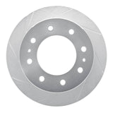 Dynamic Friction 2011-2022 GMC Sierra 2500 2WD HD/2500 2WD HD Classic Rear Left Slotted Silver Brake Rotor by Dynamic Friction Company 611-48061L