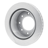 Dynamic Friction 2011-2022 GMC Sierra 2500 2WD HD/2500 2WD HD Classic Rear Left Slotted Silver Brake Rotor by Dynamic Friction Company 611-48061L