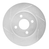 Dynamic Friction 2003-2010 Chevrolet Cobalt Front Left Slotted Silver Brake Rotor by Dynamic Friction Company 611-53002L