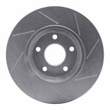 Dynamic Friction 2004-2012 Saturn Aura Front Left Slotted Silver Brake Rotor by Dynamic Friction Company 611-53003L