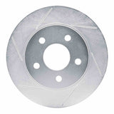 Dynamic Friction 2004-2012 Saturn Aura Rear Left Slotted Silver Brake Rotor by Dynamic Friction Company 611-53004L