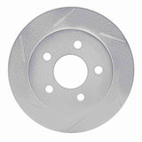Dynamic Friction 1990-1992 Lincoln Continental Rear Left Slotted Silver Brake Rotor by Dynamic Friction Company 611-54030L