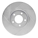 Dynamic Friction 1993-2007 Lincoln Continental Front Left Slotted Silver Brake Rotor by Dynamic Friction Company 611-54038L
