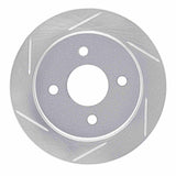 Dynamic Friction 2001-2019 Ford Fiesta Rear Left Slotted Silver Brake Rotor by Dynamic Friction Company 611-54049L