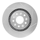 Dynamic Friction 2005-2009 Ford Five Hundred Front Right Slotted Silver Brake Rotor by Dynamic Friction Company 611-54052R