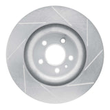Dynamic Friction 2011-2014 Ford Mustang Front Left Slotted Silver Brake Rotor by Dynamic Friction Company 611-54065L