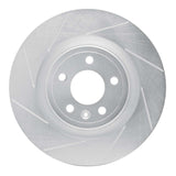 Dynamic Friction 2011-2014 Ford Mustang Front Left Slotted Silver Brake Rotor by Dynamic Friction Company 611-54065L