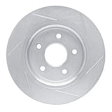 Dynamic Friction 2012-2018 Ford Focus Rear Left Slotted Silver Brake Rotor by Dynamic Friction Company 611-54066L