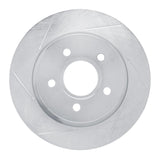 Dynamic Friction 2012-2018 Ford Focus Rear Left Slotted Silver Brake Rotor by Dynamic Friction Company 611-54066L