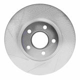 Dynamic Friction 2004-2019 Volvo C30 Front Left Slotted Silver Brake Rotor by Dynamic Friction Company 611-54069L