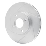 Dynamic Friction 2014-2019 Ford Fiesta Front Left Slotted Silver Brake Rotor by Dynamic Friction Company 611-54075L