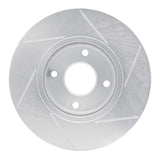 Dynamic Friction 2014-2019 Ford Fiesta Front Left Slotted Silver Brake Rotor by Dynamic Friction Company 611-54075L