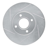 Dynamic Friction 2014-2019 Ford Fiesta Front Left Slotted Silver Brake Rotor by Dynamic Friction Company 611-54075L