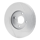 Dynamic Friction 2014-2019 Ford Fiesta Front Left Slotted Silver Brake Rotor by Dynamic Friction Company 611-54075L