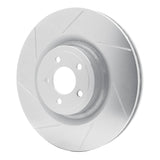 Dynamic Friction 2015-2021 Ford Mustang Front Left Slotted Silver Brake Rotor by Dynamic Friction Company 611-54079L