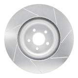 Dynamic Friction 2015-2021 Ford Mustang Front Left Slotted Silver Brake Rotor by Dynamic Friction Company 611-54079L