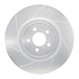 Dynamic Friction 2015-2021 Ford Mustang Front Left Slotted Silver Brake Rotor by Dynamic Friction Company 611-54079L
