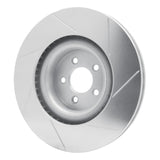 Dynamic Friction 2015-2021 Ford Mustang Front Left Slotted Silver Brake Rotor by Dynamic Friction Company 611-54079L