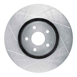 Dynamic Friction 2014-2019 Ford Focus Front Left Slotted Silver Brake Rotor by Dynamic Friction Company 611-54082L