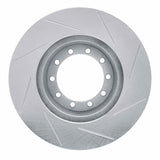 Dynamic Friction 1988-1998 Ford F-450 Super Duty Front Left/ Rear Left Slotted Silver Brake Rotor by Dynamic Friction Company 611-54112L